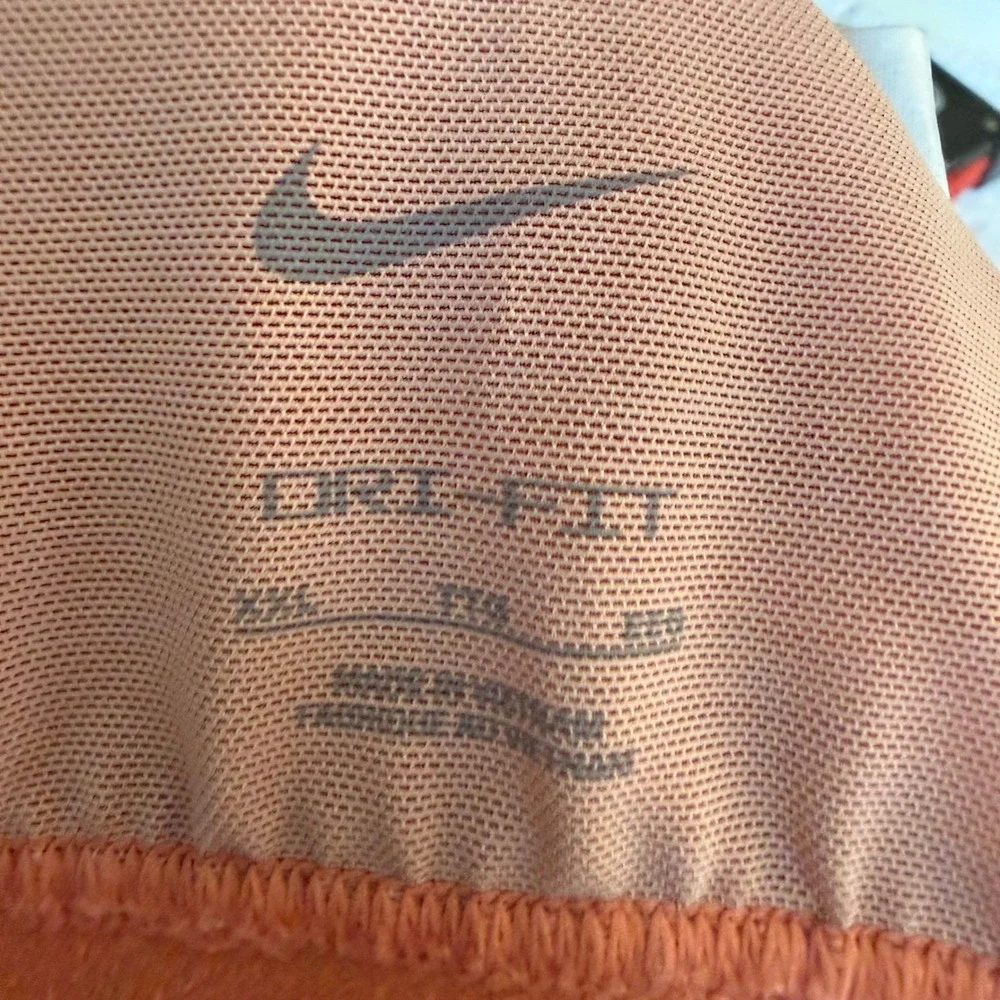 Nike Dri-FIT Indy Sports Bra Women XXL Coral Pink Light Support Mesh Trim Active